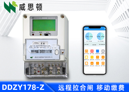 煙臺威思頓DDZY178-Z載波單相預(yù)付費電能表